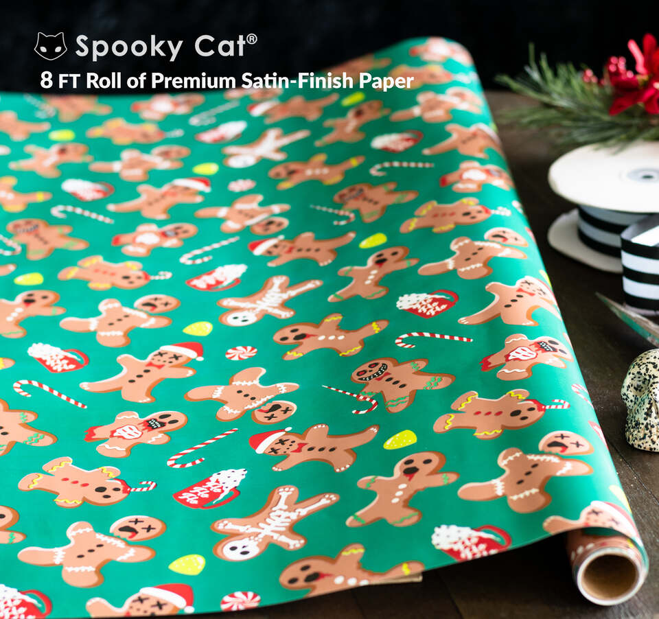Gingerdead Men Christmas Gift Wrap – Spooky Cat Press