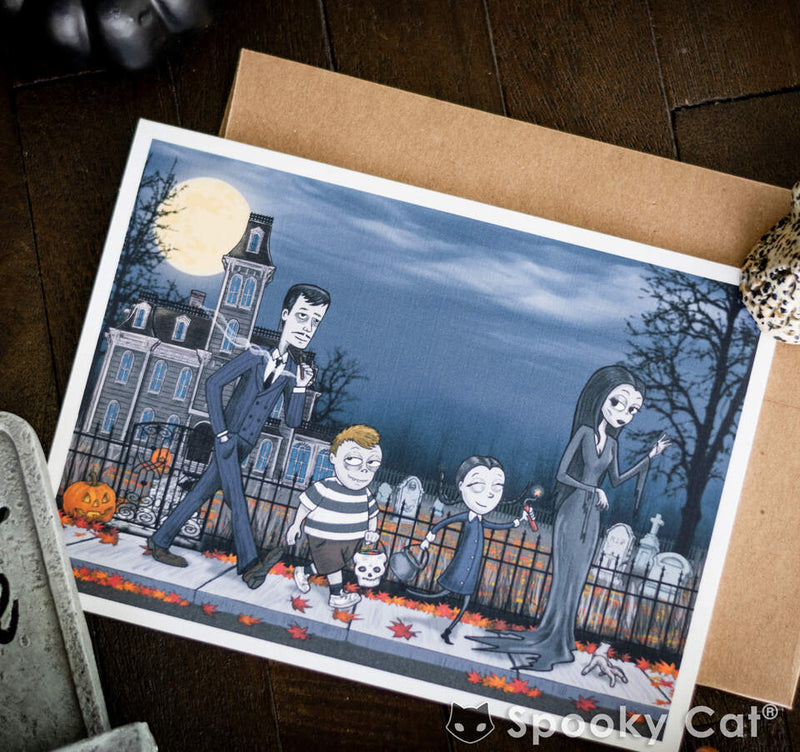 Addams Family-Inspired Halloween Card
