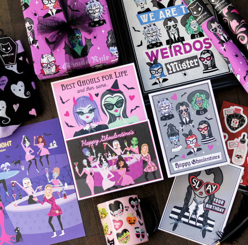 Goth Ghoul Galentine's Day Wednesday Enid Ghoulentine's Day
