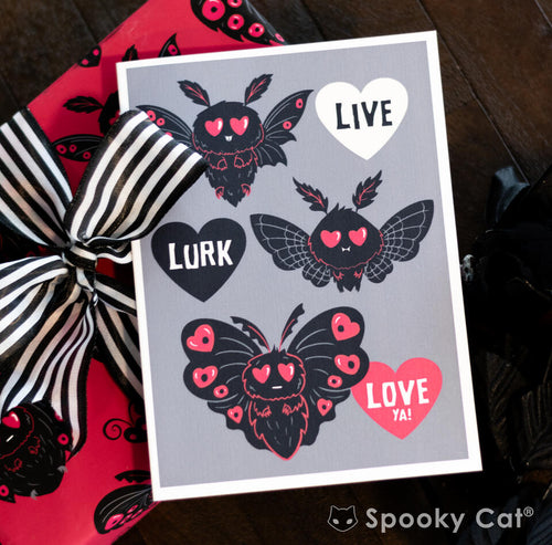 Cute Mothman Heart Valentines Card