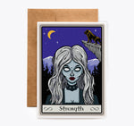 Strength Goth Girl Halloween Tarot Card
