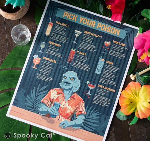 Tiki cocktail Art Print featuring Creature Class Monster