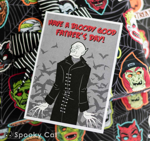 Nosferatu classic horror monster father's day card