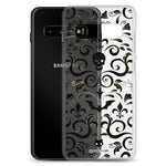 Skull Damask Samsung  Galaxy Case (Clear)