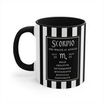 Horoscope Scorpio Zodiac Gothic Stripe Mug