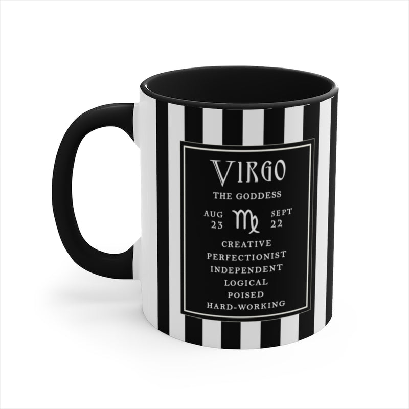 Horoscope Virgo Zodiac Gothic Stripe Mug