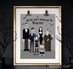 Addams Family Inspired Gothic Family Art Print