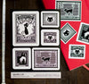 Spooky Black Cat Gothic Postage Stickers