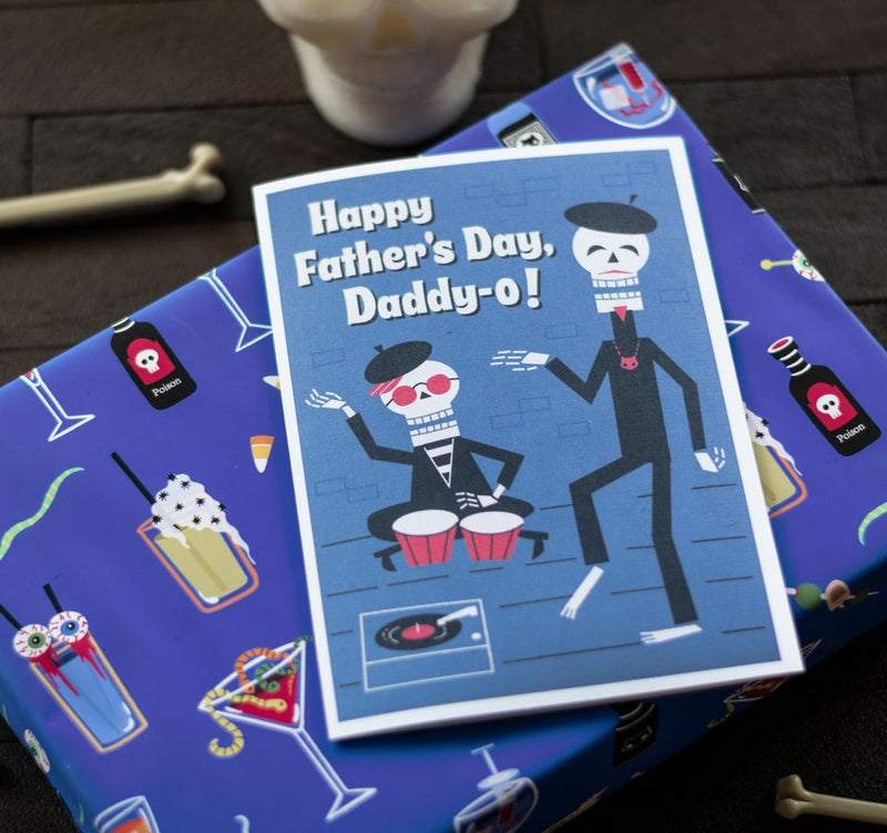 Skeleton Beatnik Bone Daddy Father's Day Card