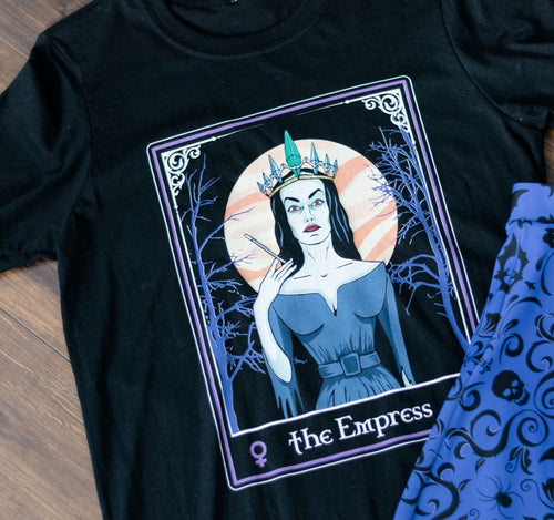 the Empress Tarot Halloween Nu Goth T Shirt Vampira