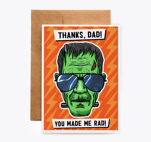 Frankenstein Rad Classic Horror Father's Day Card