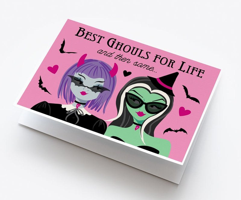 Goth Galentine Ghoulentine Best Fried Card