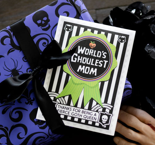 Goth Ghoul  World's Best Spooky MOther's Day Card 
