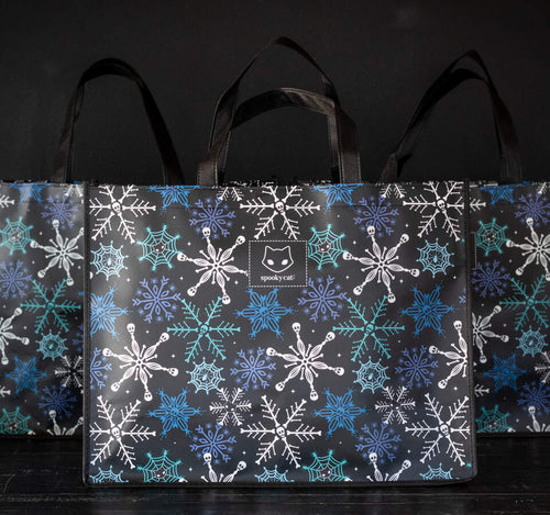 Gothic Snowflake Creepmas Tote Bag