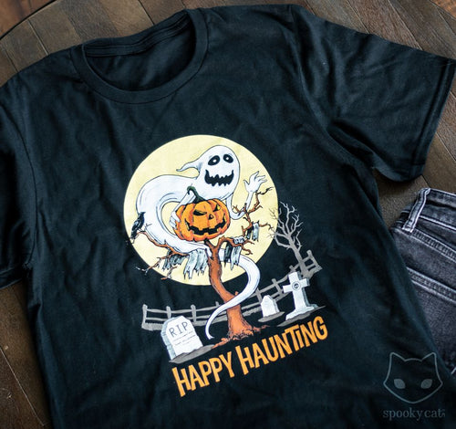Happy Haunting Vintage Halloween T-Shirt