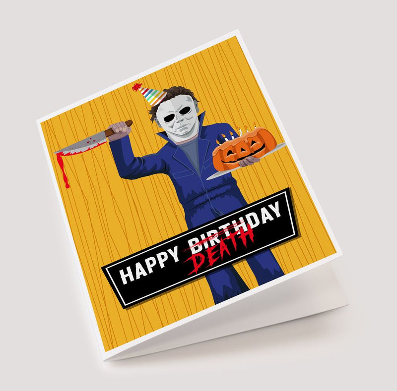 Michael Meyers Halloween Horror Movie Fan Art Birthday CardMichael Meyers Halloween Horror Movie Fan Art Birthday Card