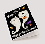 Cute Kawaii Ghosts Boo Halloween Card