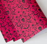 Gothic Damask Gift Wrap - Red (3 Sheets)