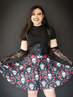 Skull and Rose Gothic HallowQueen Skirt