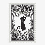 Spooky Cat Nu Goth Black Cat Postage Tee - Unisex