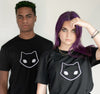 Spooky Cat Nu Goth Unisex Black Cat Icon T Shirt
