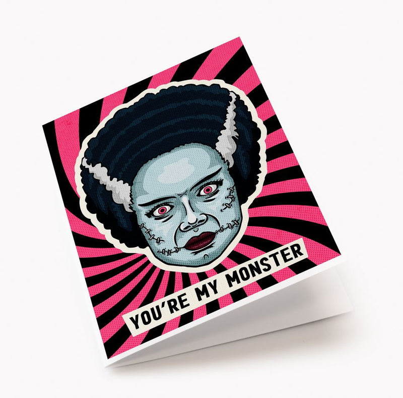 Frankenstein romantic valentines anniversary card
