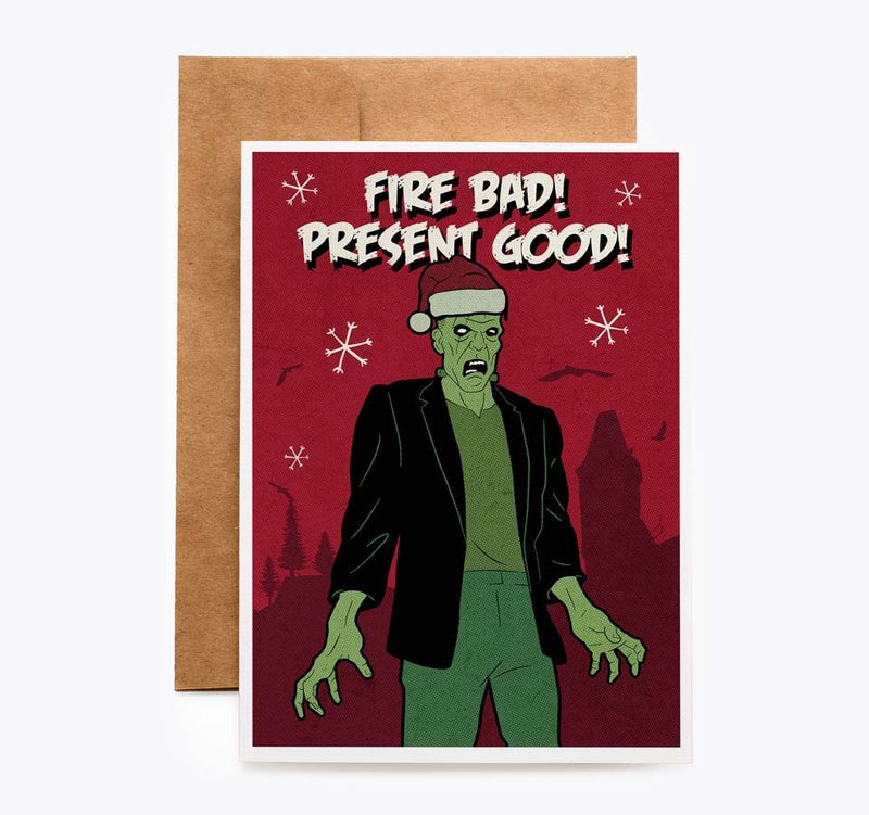 Frankenstein Christmas Holiday Card