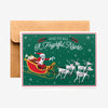 Zombie Santa and reindeer Christmas Card