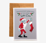 Zombie Santa Stocking Christmas Card