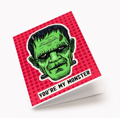 Frankenstein romantic valentines anniversary card