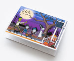 Spooky Cat Halloween Card - Ghoulish Family