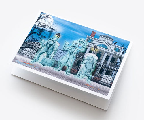 Hitchhiking Ghosts Homage Greeting Card