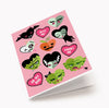 Spooky Cat pastel goth classic monster heart card