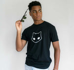 Spooky Cat Nu Goth Men's Black Cat Icon T Shirt