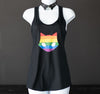Spooky Cat Gay Pride Rainbow Cat Logo Tank Top