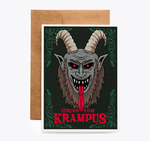 Scary Krampus Krampusnacht Christmas Card