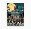 Halloween town haunted mansion trick or treat Halloween art print
