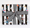 Wrapping Paper - Beautiful wrapped gift with Birthday Zombies on Stripe Paper 