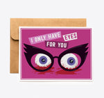 Zombie I only have eyes for you pun valentine's