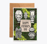 Tiki Totem Cthulhu Frankenstein Creature Father's Day Card