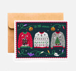 Creepmas Halloween Sweaters Goth Christmas Card