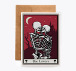 The Lovers Gothic Skeleton Tarot Card