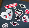 Vampira & Nosferatu Vampire Vinyl Sticker