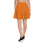 Spooky Cat Orange Halloween Skirt